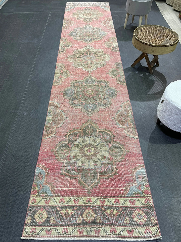 Turkish Runner Rug 2' 8" x 12' 6" Hand-Knotted | No. WR48340
