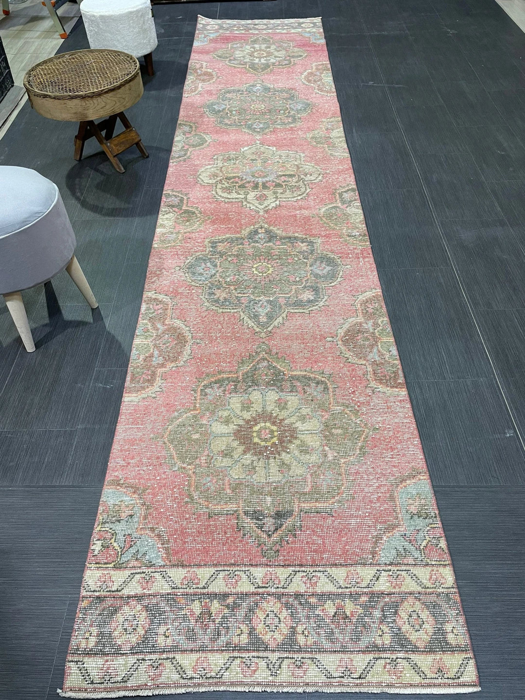 Turkish Runner Rug 2' 8" x 12' 6" Hand-Knotted | No. WR48340
