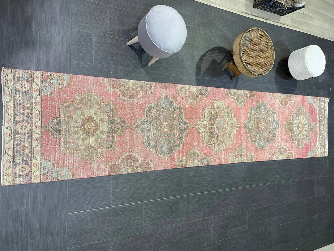 Turkish Runner Rug 2' 8" x 12' 6" Hand-Knotted | No. WR48340