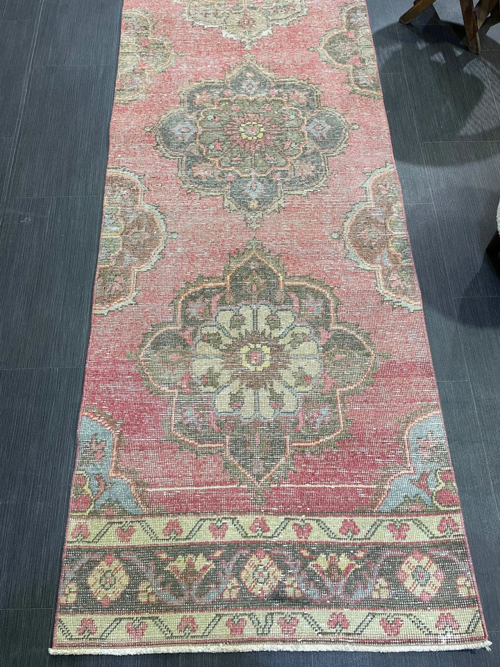 Turkish Runner Rug 2' 8" x 12' 6" Hand-Knotted | No. WR48340