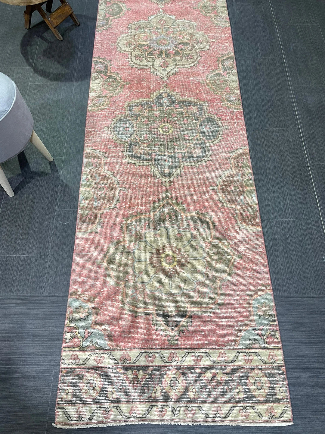 Turkish Runner Rug 2' 8" x 12' 6" Hand-Knotted | No. WR48340