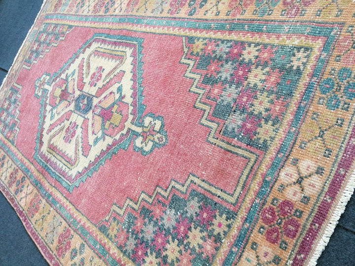 Rust Turkish Runner Rug 3' 6" x 6' 2" Hand-Knotted | No. WR48510
