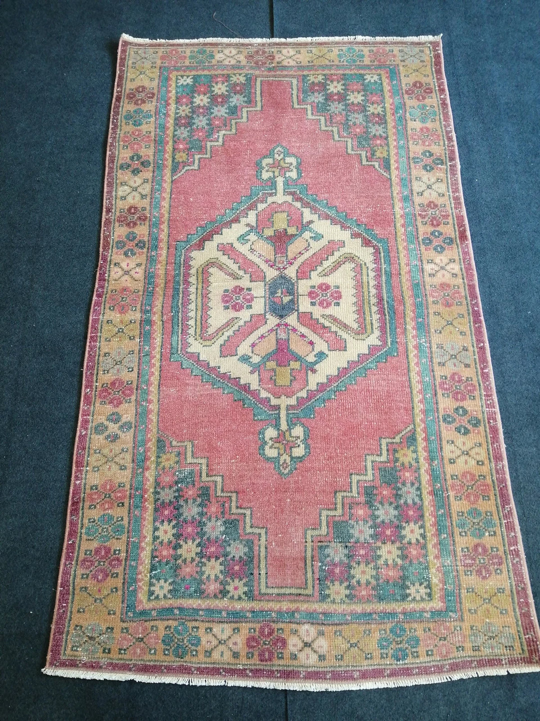 Rust Turkish Runner Rug 3' 6" x 6' 2" Hand-Knotted | No. WR48510