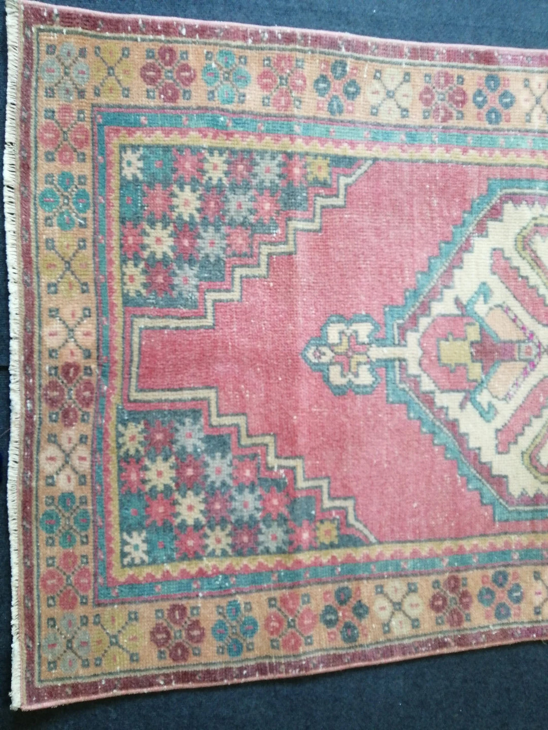 Rust Turkish Runner Rug 3' 6" x 6' 2" Hand-Knotted | No. WR48510