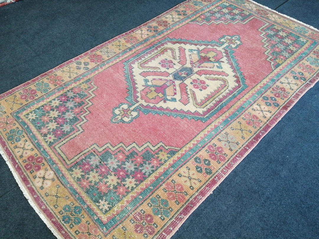 Rust Turkish Runner Rug 3' 6" x 6' 2" Hand-Knotted | No. WR48510