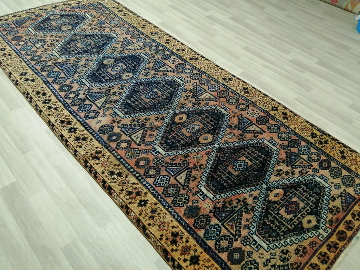 Rust Turkish Runner Rug 4' 11" x 11' 6" Hand-Knotted | No. WR48756