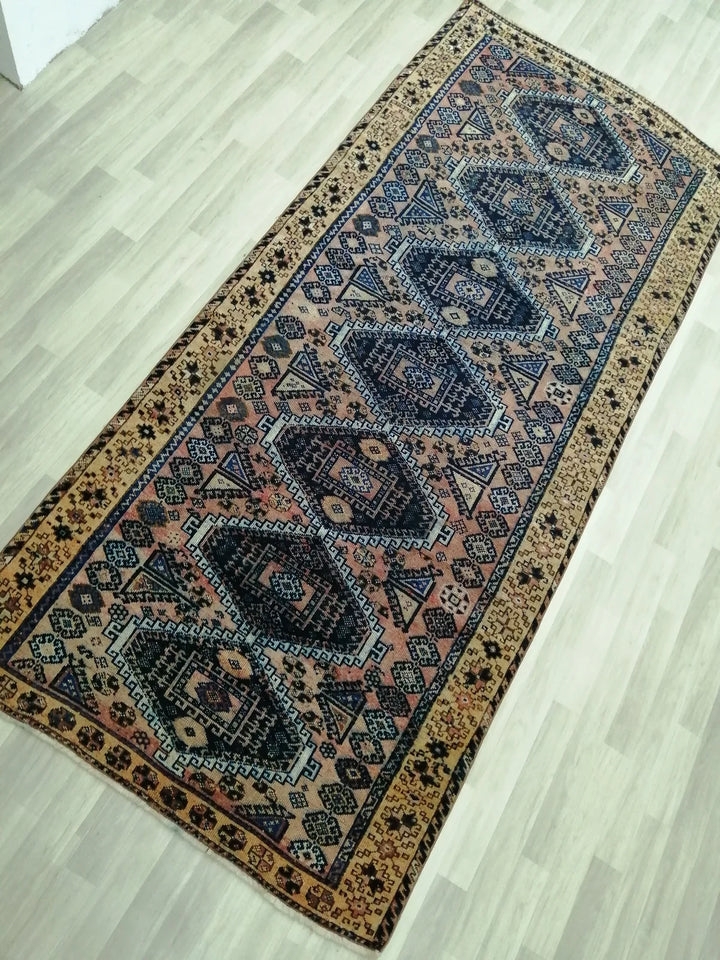Rust Turkish Runner Rug 4' 11" x 11' 6" Hand-Knotted | No. WR48756