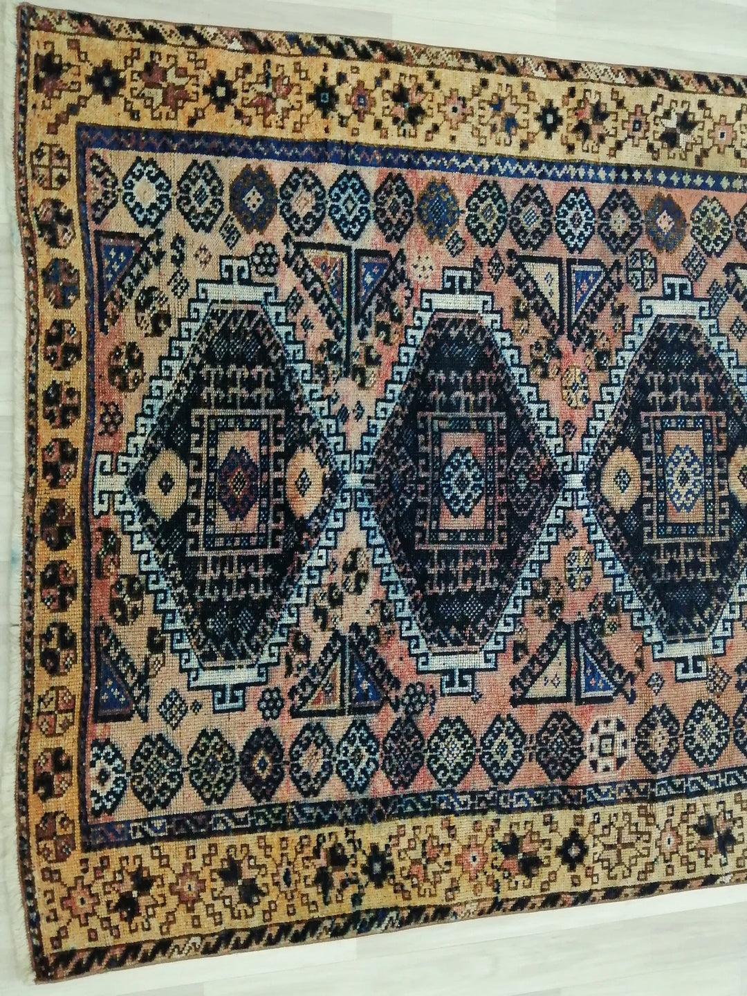 Rust Turkish Runner Rug 4' 11" x 11' 6" Hand-Knotted | No. WR48756