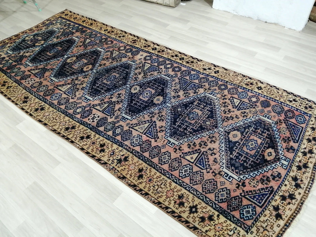 Rust Turkish Runner Rug 4' 11" x 11' 6" Hand-Knotted | No. WR48756