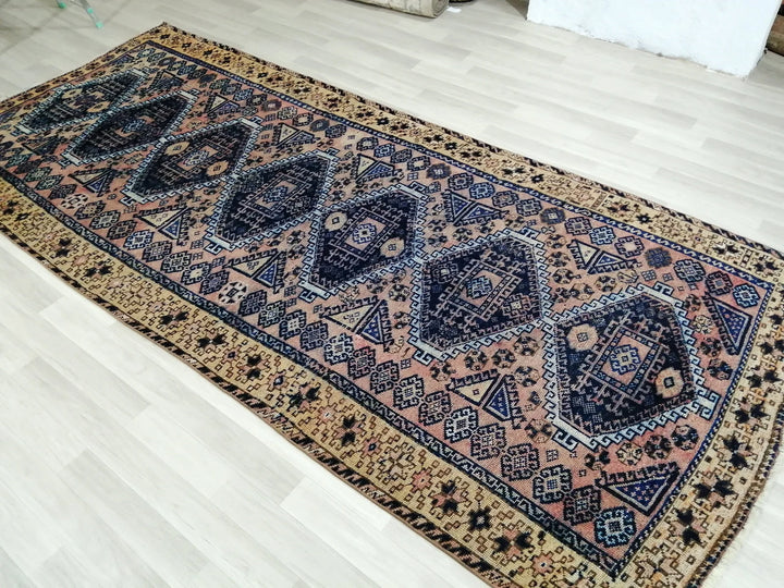 Rust Turkish Runner Rug 4' 11" x 11' 6" Hand-Knotted | No. WR48756