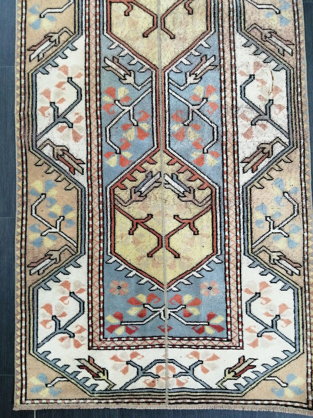 Turkish Runner Rug 3' 2" x 8' 11" Hand-Knotted | No. WR48798