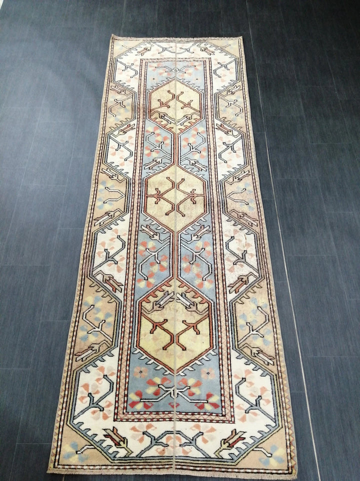Turkish Runner Rug 3' 2" x 8' 11" Hand-Knotted | No. WR48798