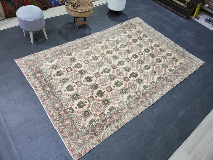 Turkish Oushak Rug 5' 3" x 8' 2" Hand-Knotted | No. WR48980