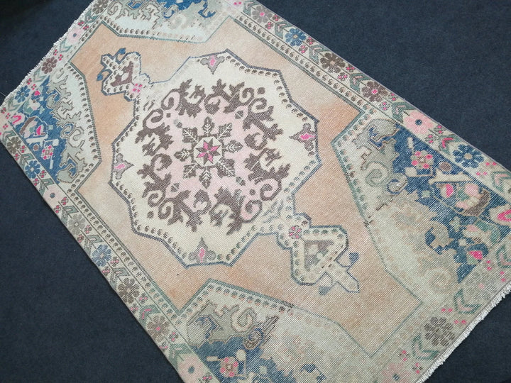 Blue Turkish Runner Rug 4' 2" x 7' 2" Hand-Knotted | No. WR49469