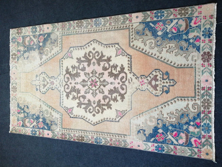 Blue Turkish Runner Rug 4' 2" x 7' 2" Hand-Knotted | No. WR49469