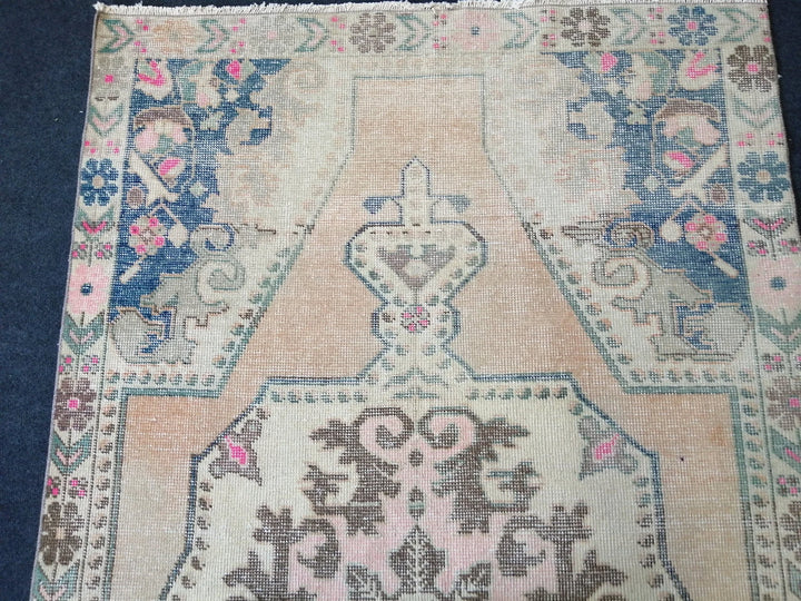 Blue Turkish Runner Rug 4' 2" x 7' 2" Hand-Knotted | No. WR49469