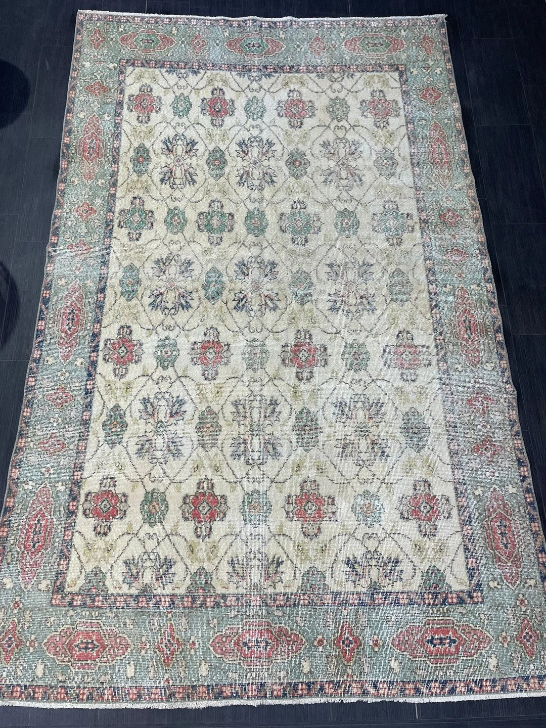 Rust Turkish Runner Rug 5' 8" x 9' 4" Hand-Knotted | No. WR49631