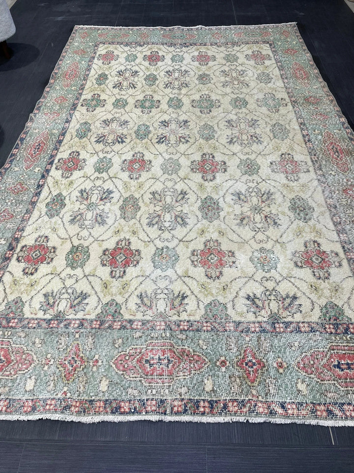 Rust Turkish Runner Rug 5' 8" x 9' 4" Hand-Knotted | No. WR49631