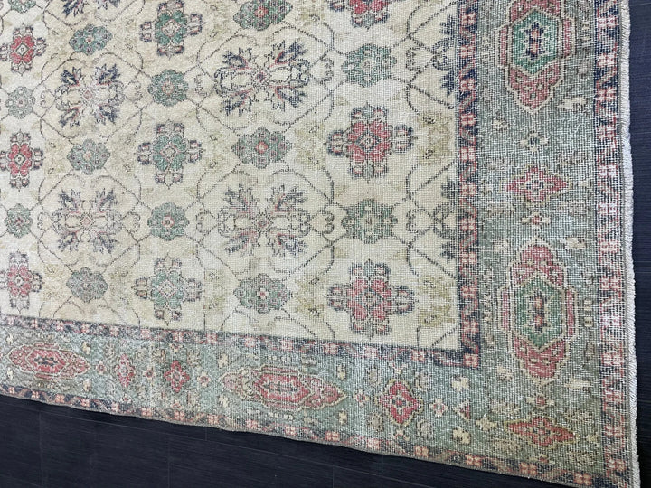 Rust Turkish Runner Rug 5' 8" x 9' 4" Hand-Knotted | No. WR49631