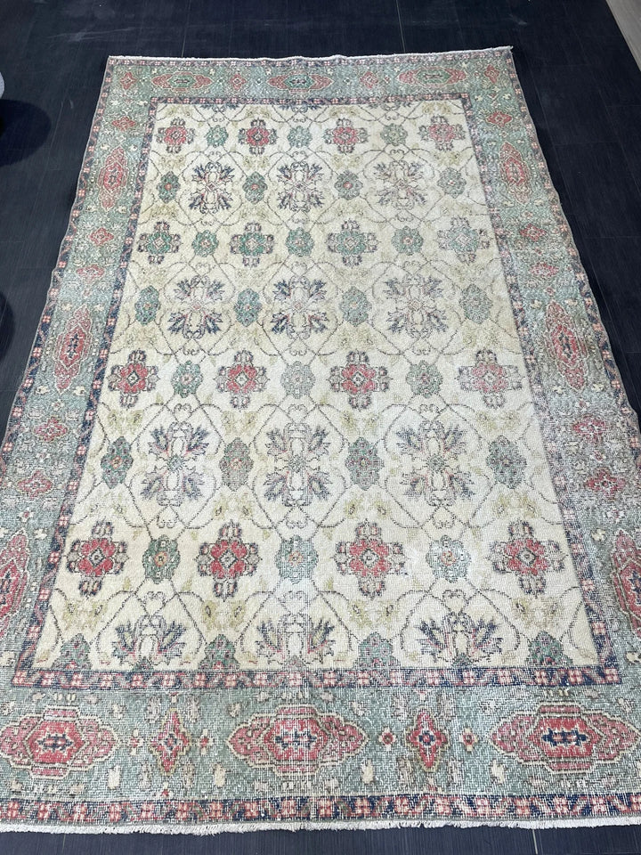 Rust Turkish Runner Rug 5' 8" x 9' 4" Hand-Knotted | No. WR49631