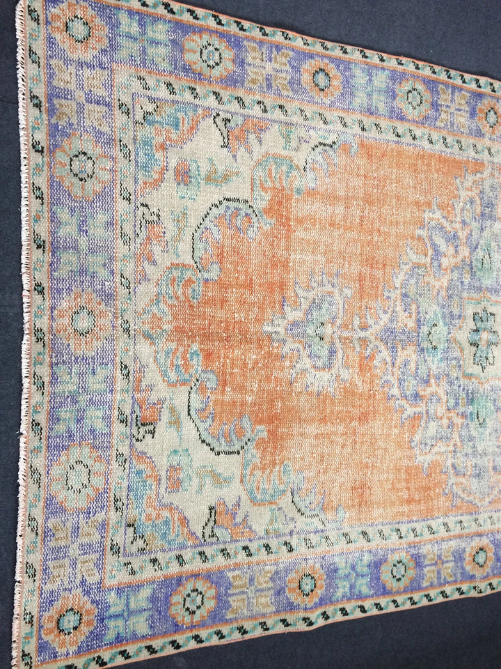Rust Turkish Runner Rug 5' 7" x 9' 5" Hand-Knotted | No. WR49794