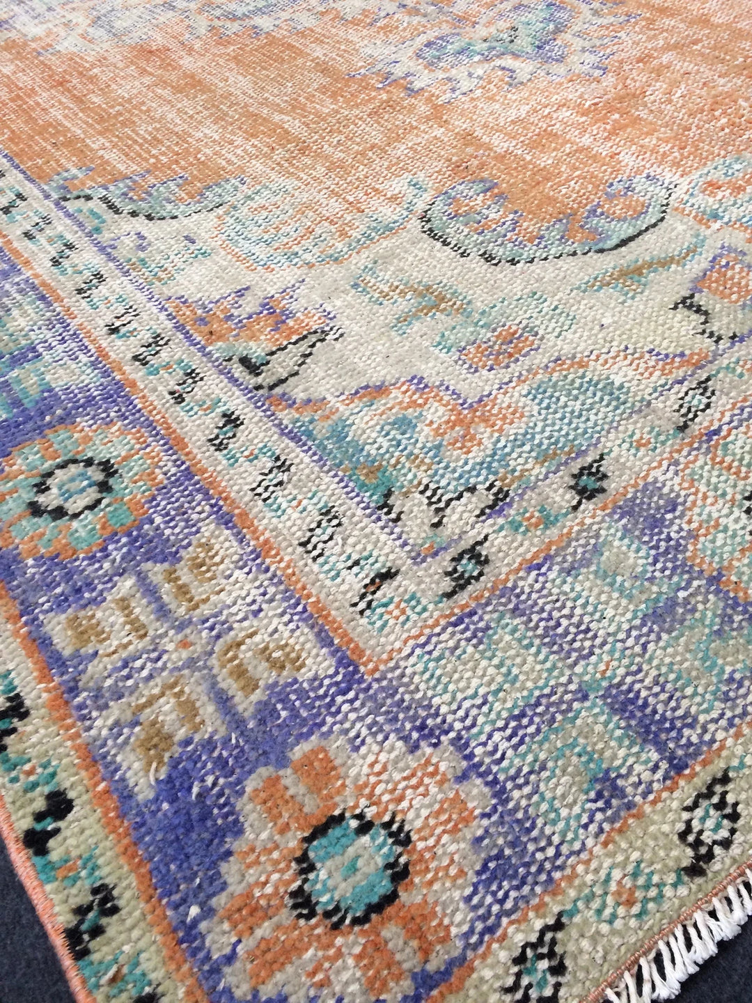 Rust Turkish Runner Rug 5' 7" x 9' 5" Hand-Knotted | No. WR49794