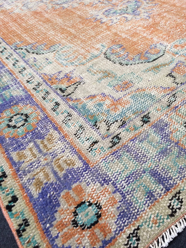Rust Turkish Runner Rug 5' 7" x 9' 5" Hand-Knotted | No. WR49794