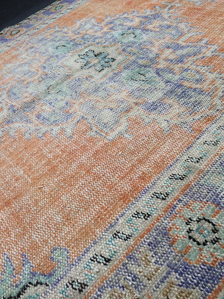 Rust Turkish Runner Rug 5' 7" x 9' 5" Hand-Knotted | No. WR49794