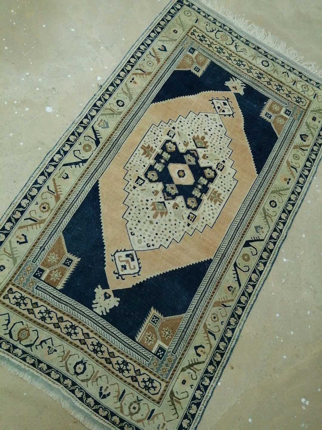 Blue Turkish Runner Rug 4' 5" x 9' 10" Hand-Knotted | No. WR49818