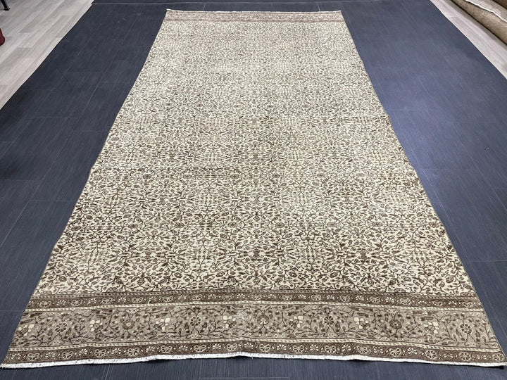 Rust Turkish Runner Rug 4' 8" x 9' 2" Hand-Knotted | No. WR49935
