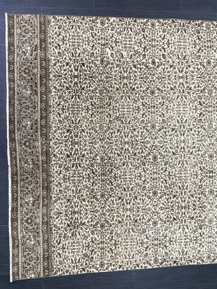 Rust Turkish Runner Rug 4' 8" x 9' 2" Hand-Knotted | No. WR49935