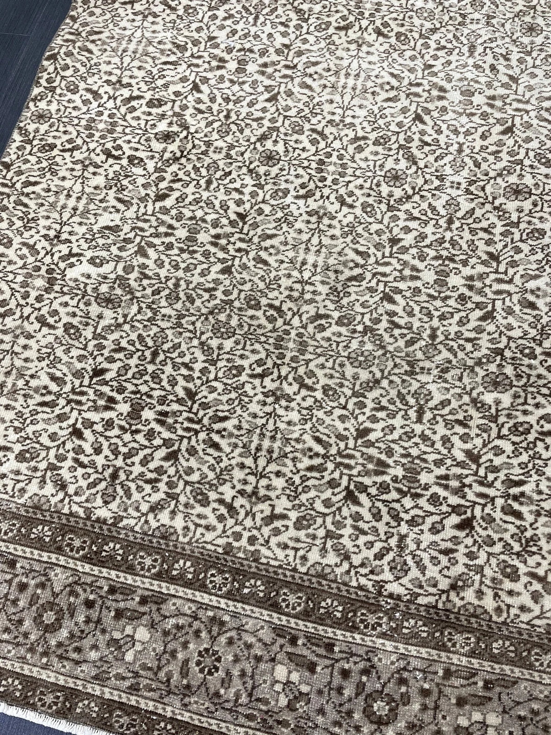 Rust Turkish Runner Rug 4' 8" x 9' 2" Hand-Knotted | No. WR49935
