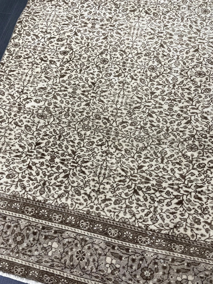 Rust Turkish Runner Rug 4' 8" x 9' 2" Hand-Knotted | No. WR49935