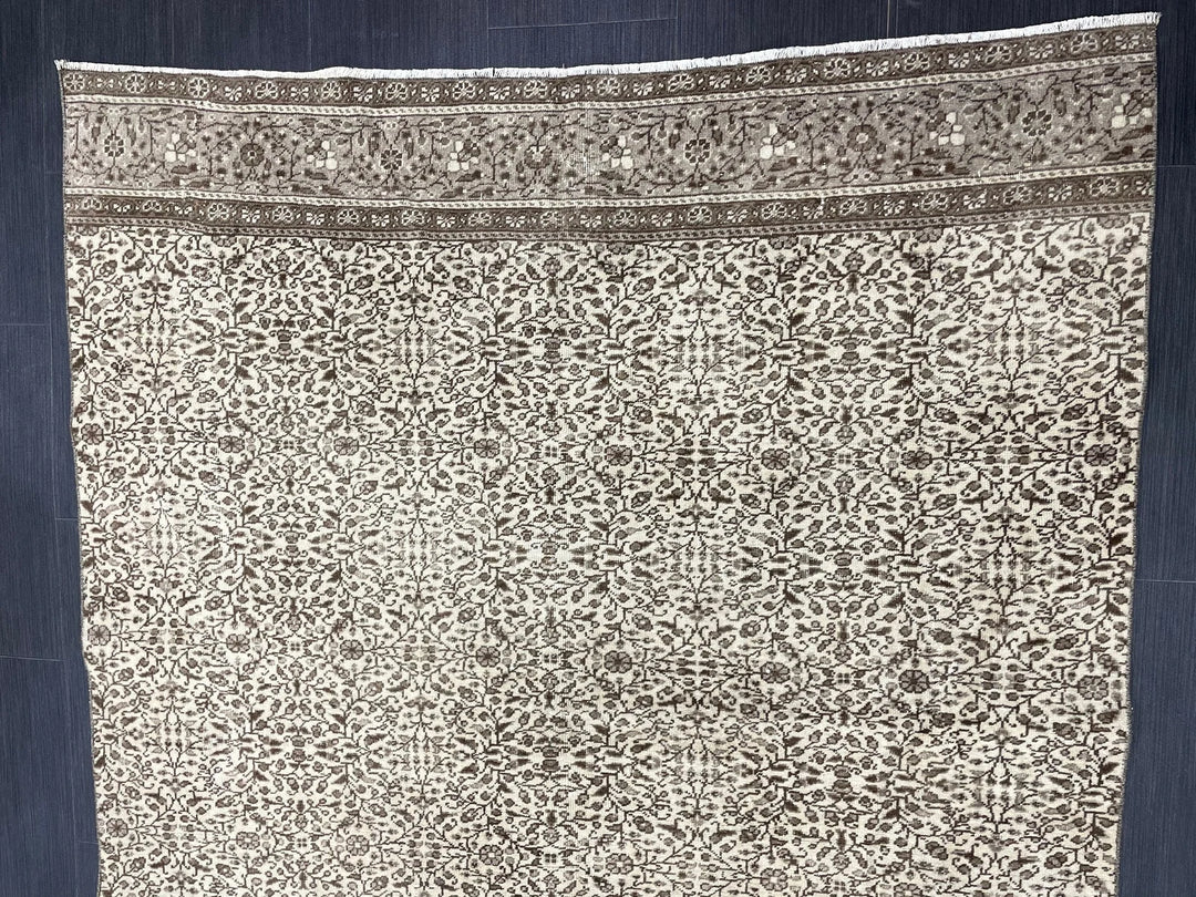 Rust Turkish Runner Rug 4' 8" x 9' 2" Hand-Knotted | No. WR49935