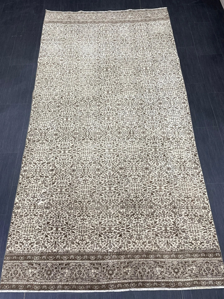 Rust Turkish Runner Rug 4' 8" x 9' 2" Hand-Knotted | No. WR49935