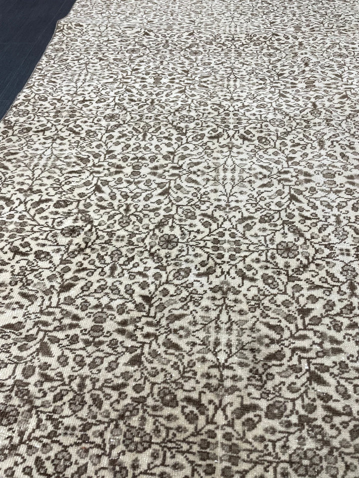 Rust Turkish Runner Rug 4' 8" x 9' 2" Hand-Knotted | No. WR49935
