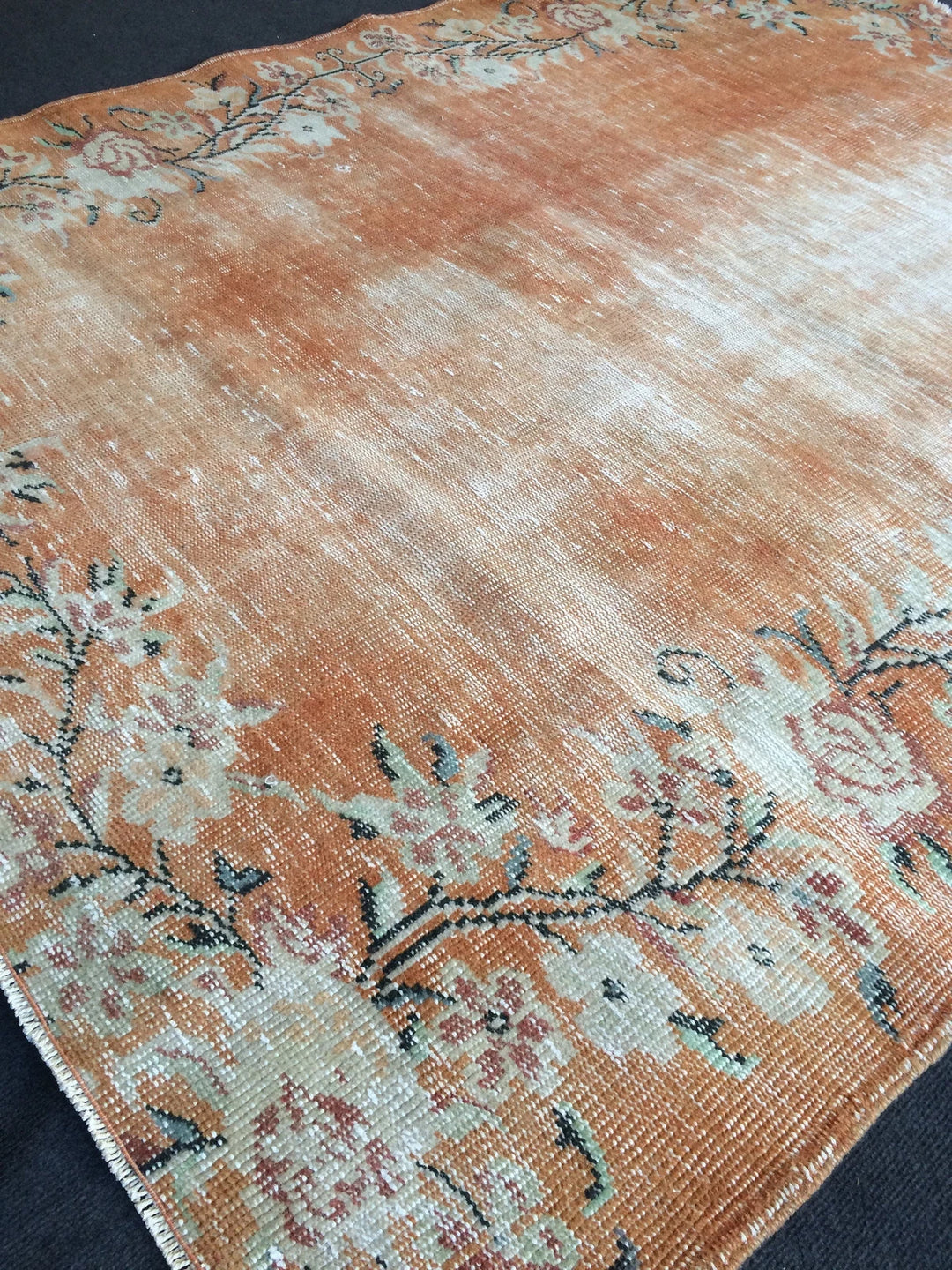 Orange Turkish Oushak Rug Hand-Knotted | No. WR49978