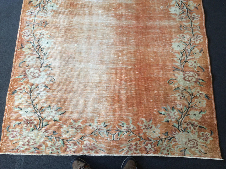 Orange Turkish Oushak Rug Hand-Knotted | No. WR49978