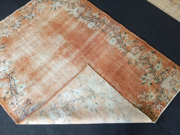 Orange Turkish Oushak Rug Hand-Knotted | No. WR49978
