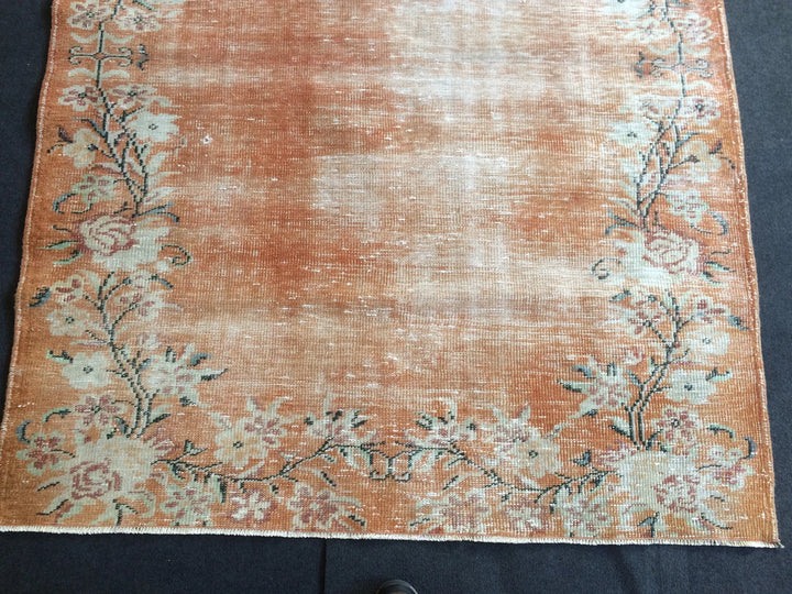 Orange Turkish Oushak Rug Hand-Knotted | No. WR49978