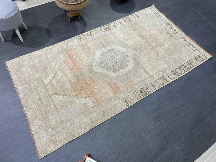 Rust Turkish Runner Rug 4' 2" x 7' 9" Hand-Knotted | No. WR50185