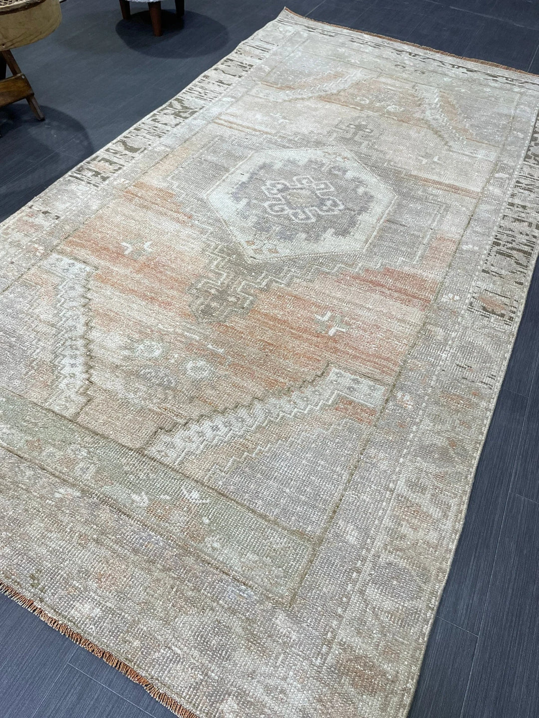 Rust Turkish Runner Rug 4' 2" x 7' 9" Hand-Knotted | No. WR50185
