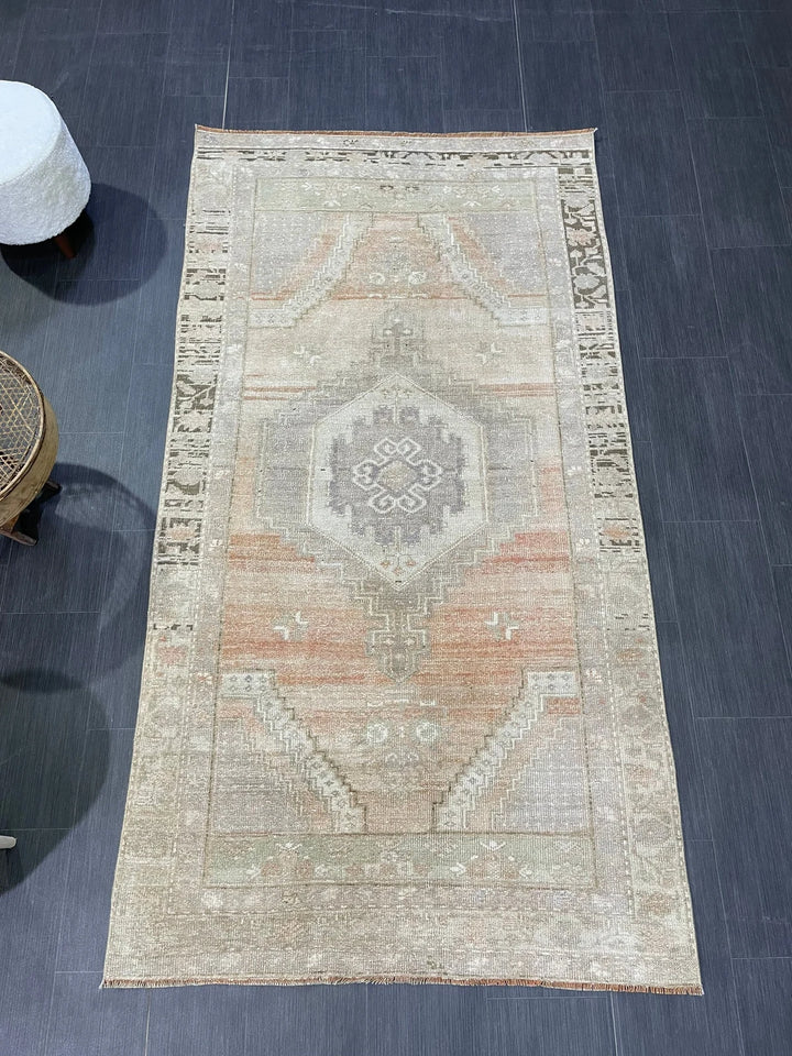 Rust Turkish Runner Rug 4' 2" x 7' 9" Hand-Knotted | No. WR50185