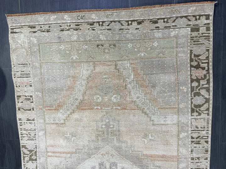 Rust Turkish Runner Rug 4' 2" x 7' 9" Hand-Knotted | No. WR50185