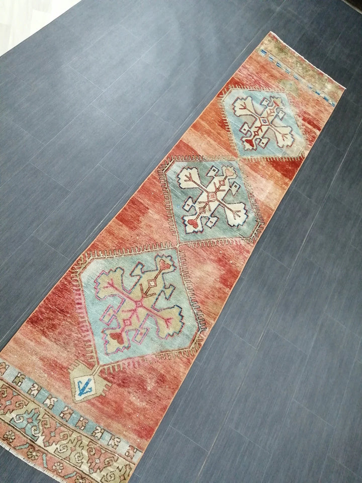 Turkish Runner Rug 2' 3" x 9' 8" Hand-Knotted | No. WR50348