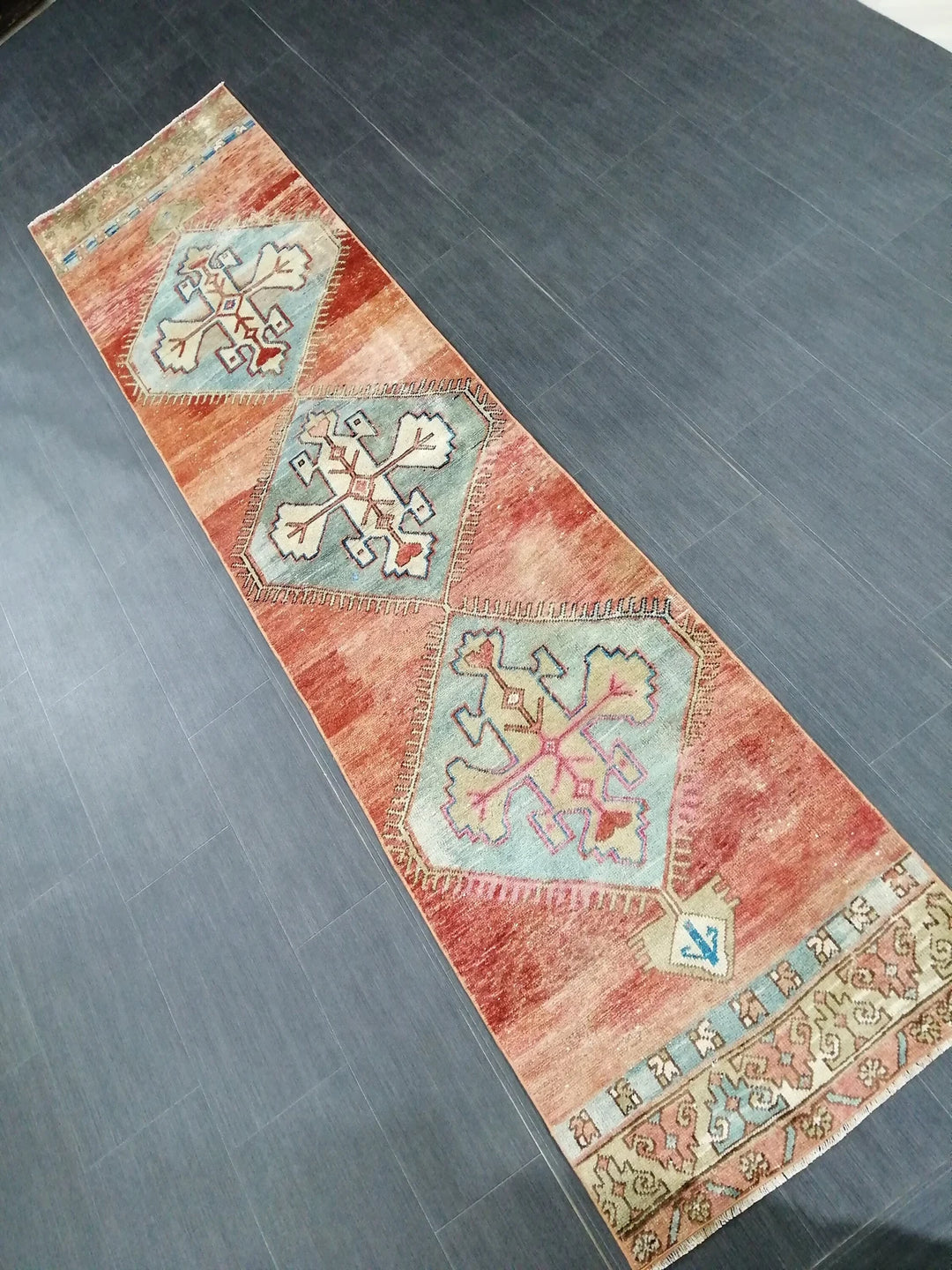 Turkish Runner Rug 2' 3" x 9' 8" Hand-Knotted | No. WR50348