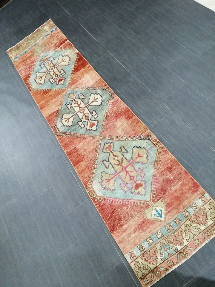 Turkish Runner Rug 2' 3" x 9' 8" Hand-Knotted | No. WR50348