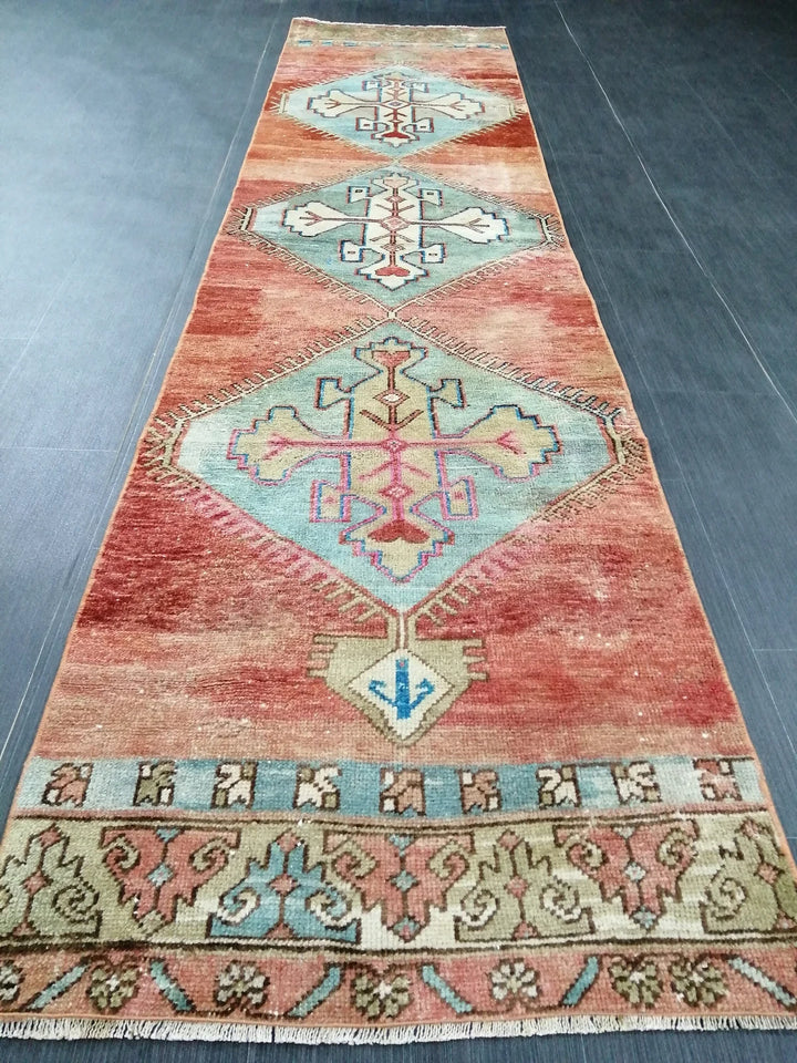 Turkish Runner Rug 2' 3" x 9' 8" Hand-Knotted | No. WR50348