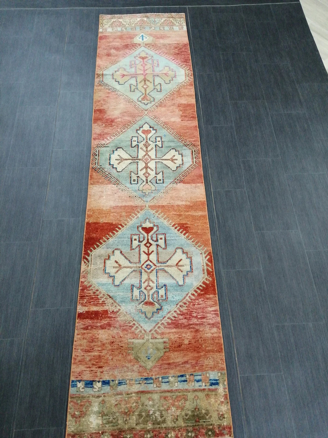 Turkish Runner Rug 2' 3" x 9' 8" Hand-Knotted | No. WR50348