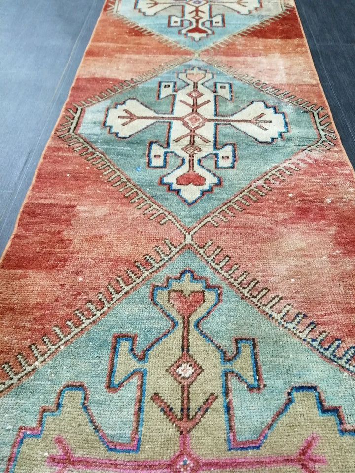 Turkish Runner Rug 2' 3" x 9' 8" Hand-Knotted | No. WR50348